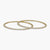 Minimalist Gold Plated CZ Silver Bangles