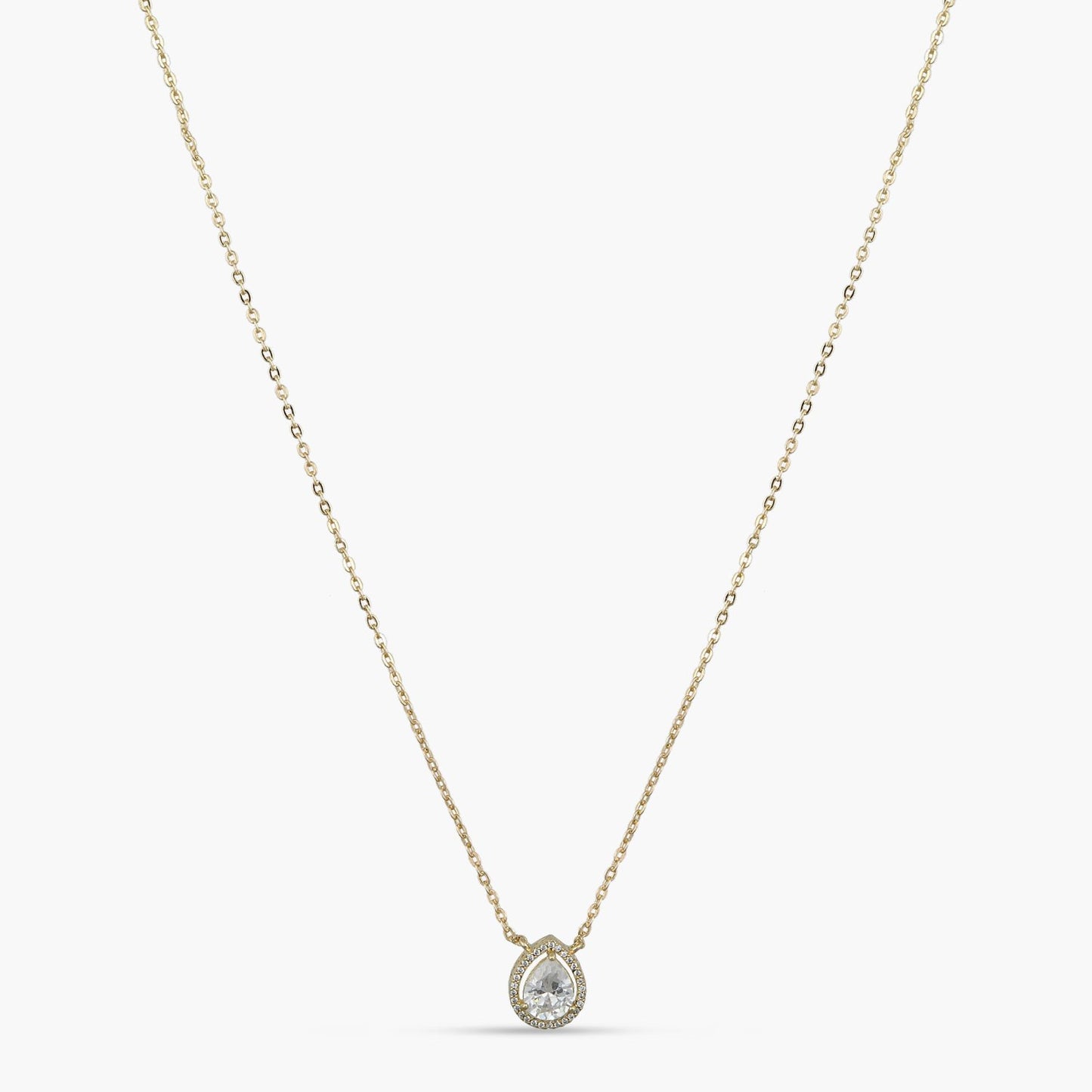 Harmony Gold Plated CZ Silver Pendant Necklace