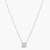 Squared Brilliance CZ Silver Pendant Necklace