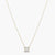 Squared Brilliance Gold Plated CZ Silver Pendant Necklace