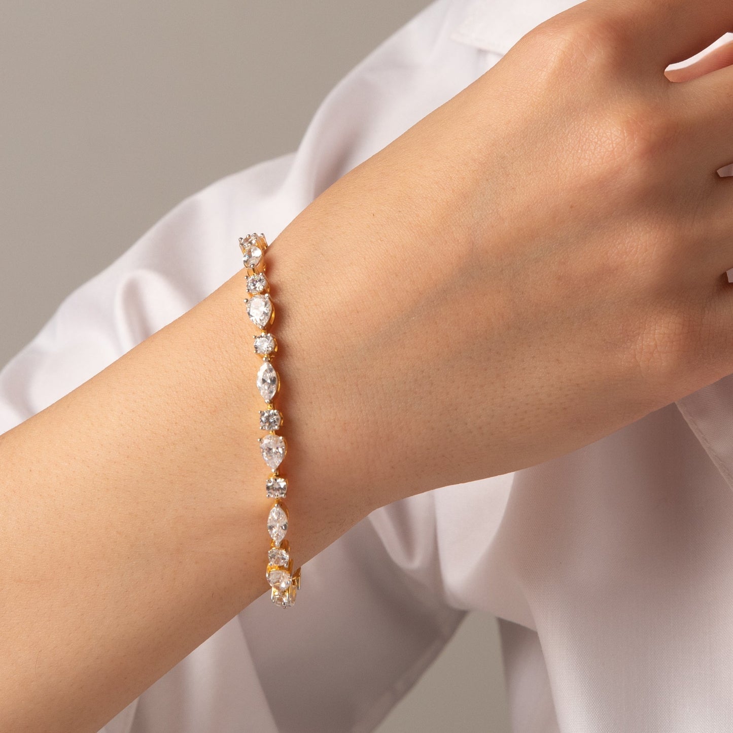 Petite Harmony CZ Silver Bracelet