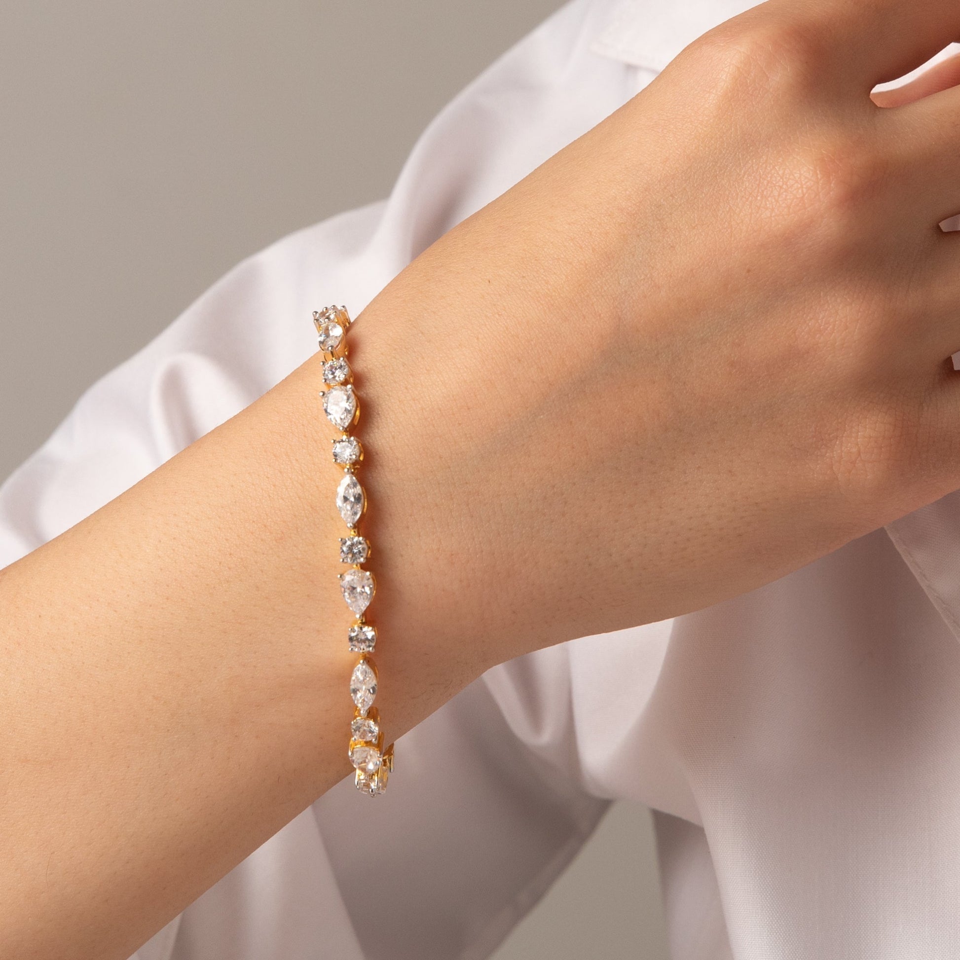 Petite Harmony CZ Silver Bracelet