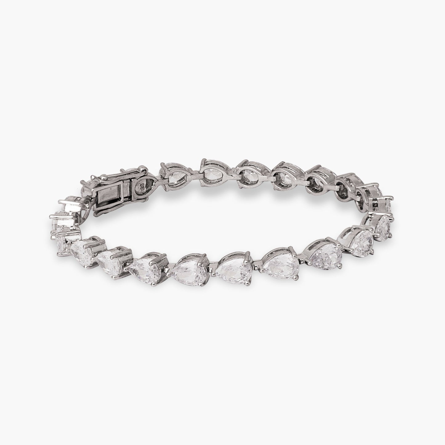 Eternal Glow CZ Silver Tennis Bracelet
