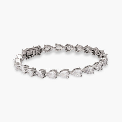 Eternal Glow CZ Silver Tennis Bracelet