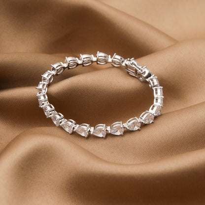 Eternal Glow CZ Silver Tennis Bracelet