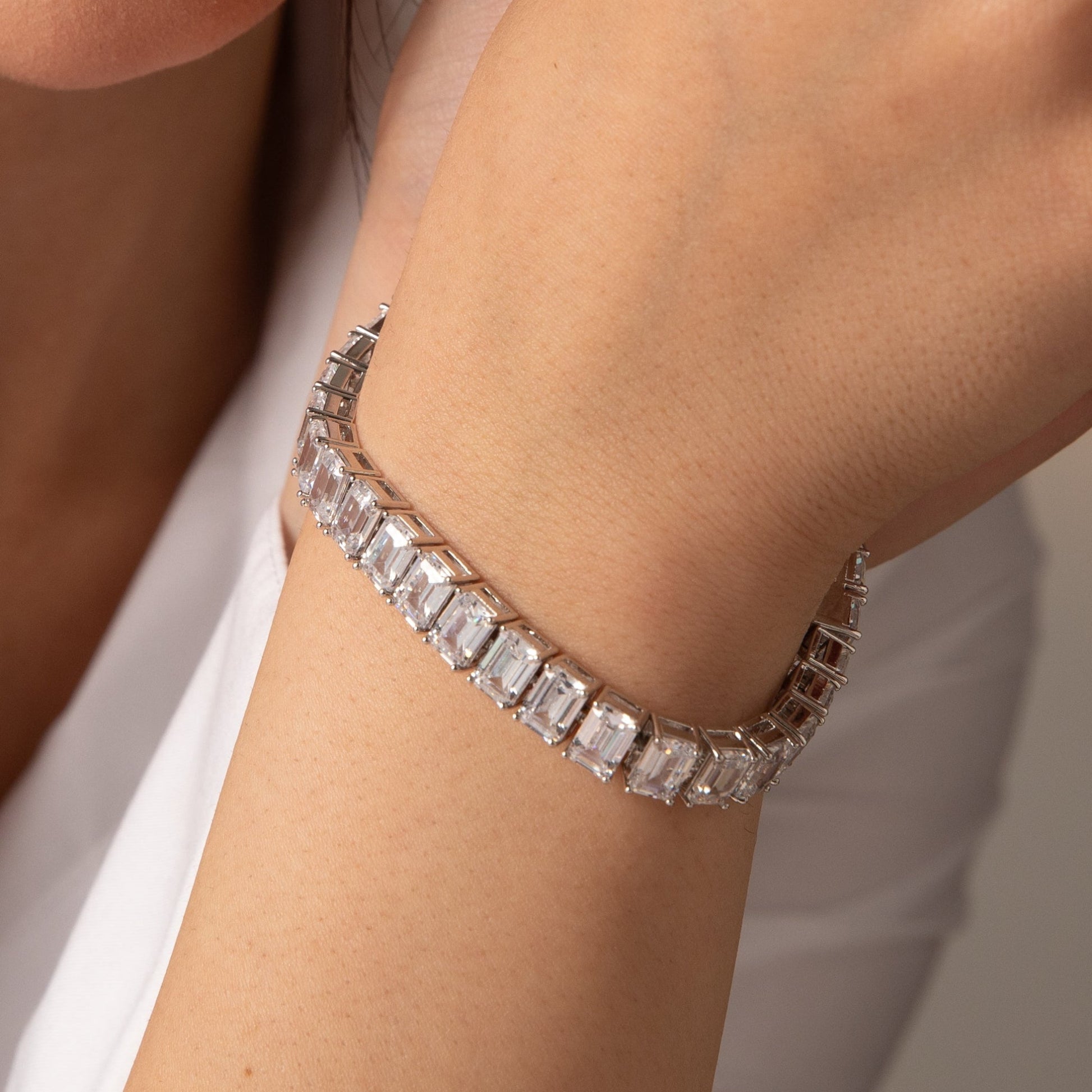 Classic CZ Silver Tennis Bracelet