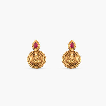 Reeva Coin Silver Stud Earrings