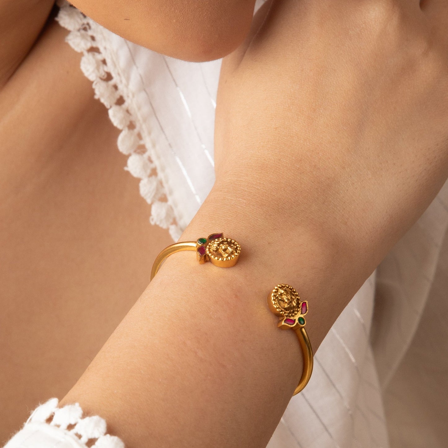 Aarna Coin Silver Bracelet
