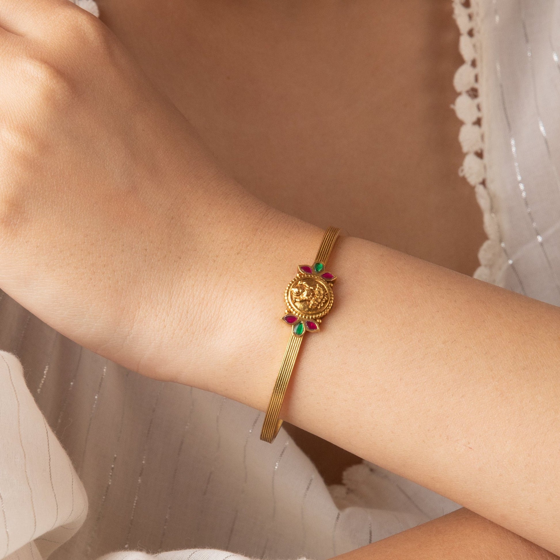 Leela Coin Silver Bracelet