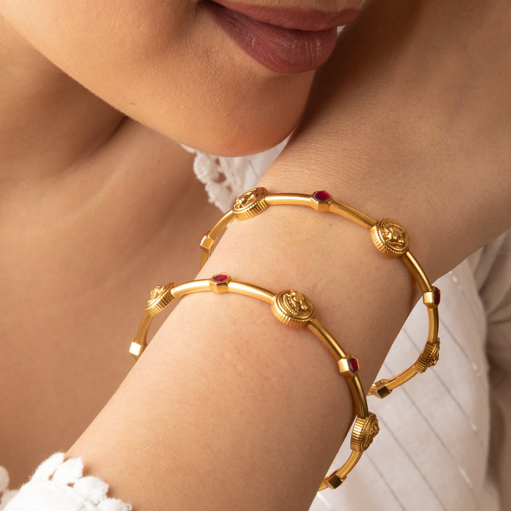 Vaani Coin Silver Bangles