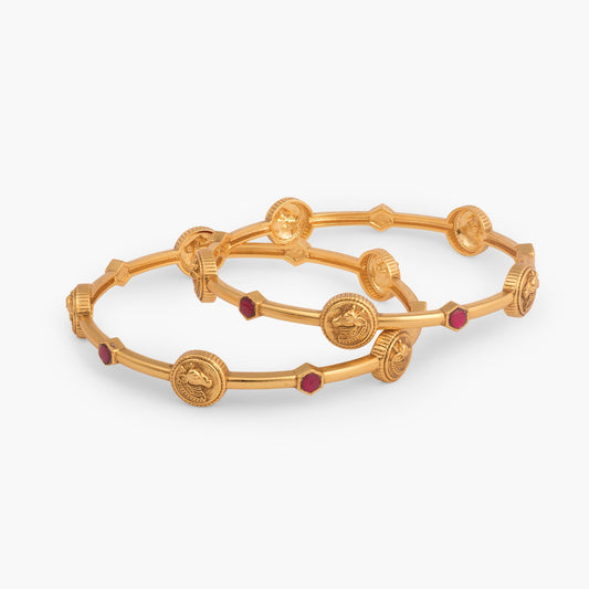 Vaani Coin Silver Bangles