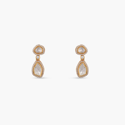 Brilliance Duet Moissanite Silver Drop Earrings