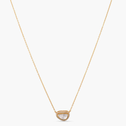 Halo Charm MOISSANITE SILVER MANGALSUTRA NECKLACE