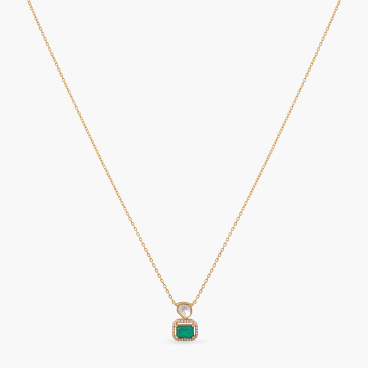 Timeless Gemstone Moissanite Silver Pendant Necklace