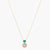 Graceful Green Moissanite Silver pendant Necklace