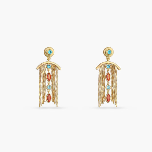 Fringe Cambre Gold Plated Silver Drop Earrings