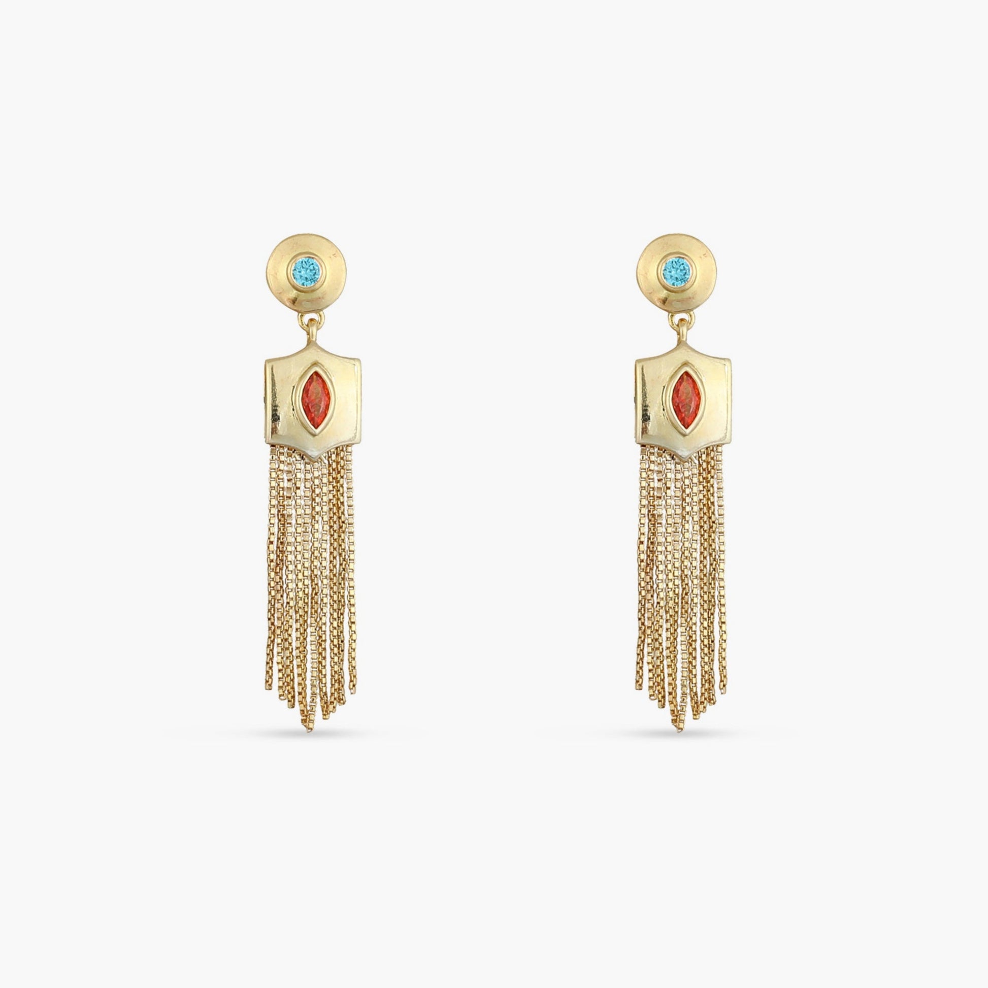 Fringe Ellena Gold Plated Drop Earrings
