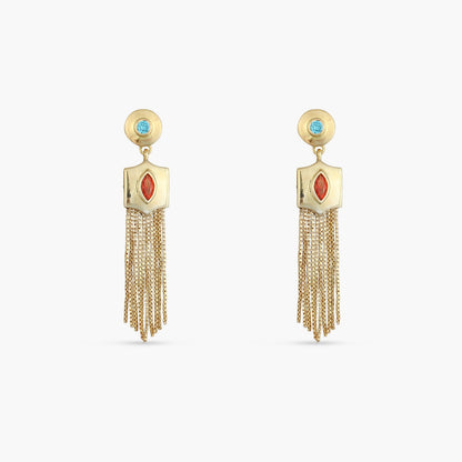 Fringe Ellena Gold Plated Drop Earrings
