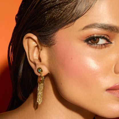 Fringe Ellena Gold Plated Drop Earrings