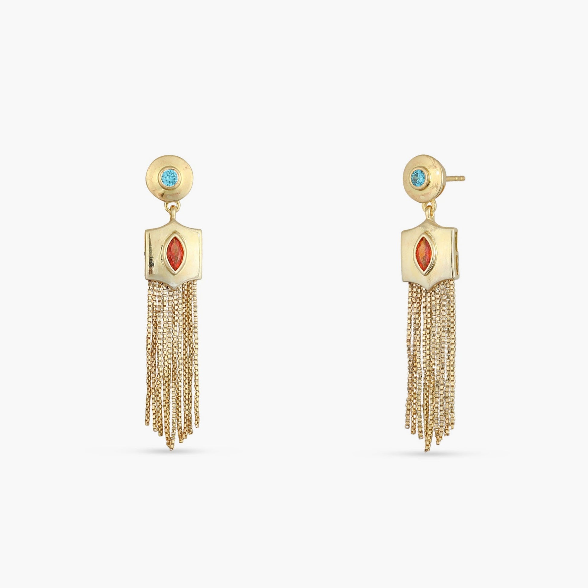 Fringe Ellena Gold Plated Drop Earrings