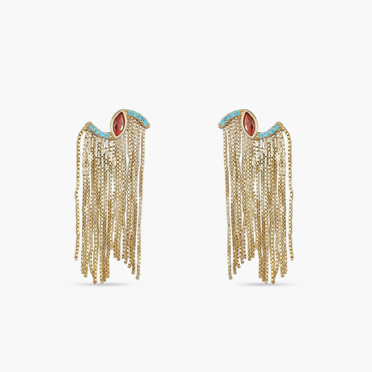 Fringe Aurelia Gold Plated Silver Earrings