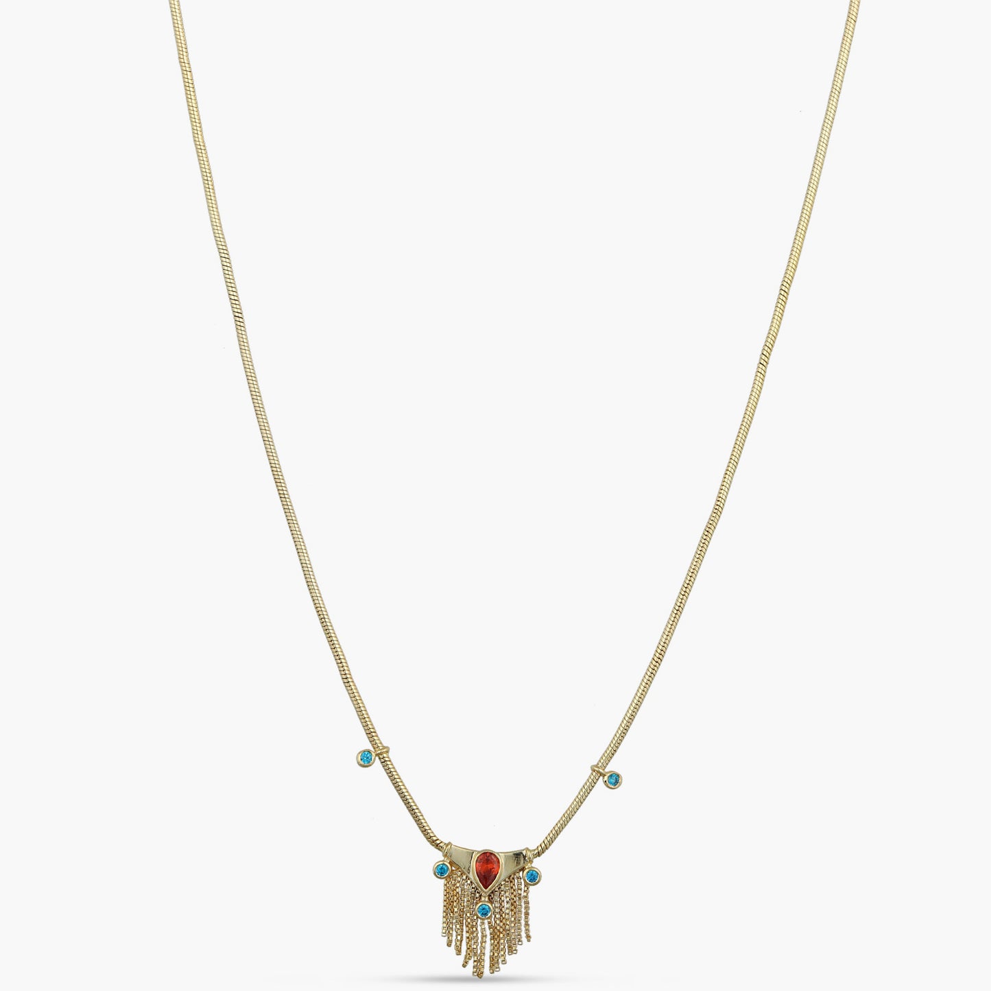 Fringe Radiance Gold Plated Silver Necklace