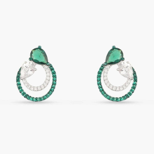 Emeraude Enchanted Silver Earrings
