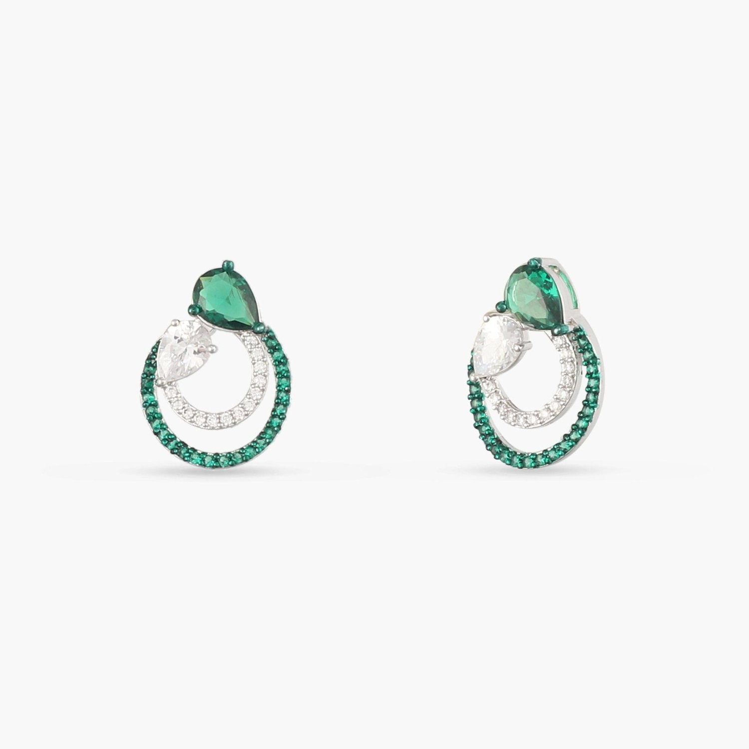 Emeraude Enchanted Silver Earrings 