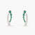 Emeraude Glistening Silver Earrings