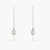 Aurora Pearl Silver Threader Earrings