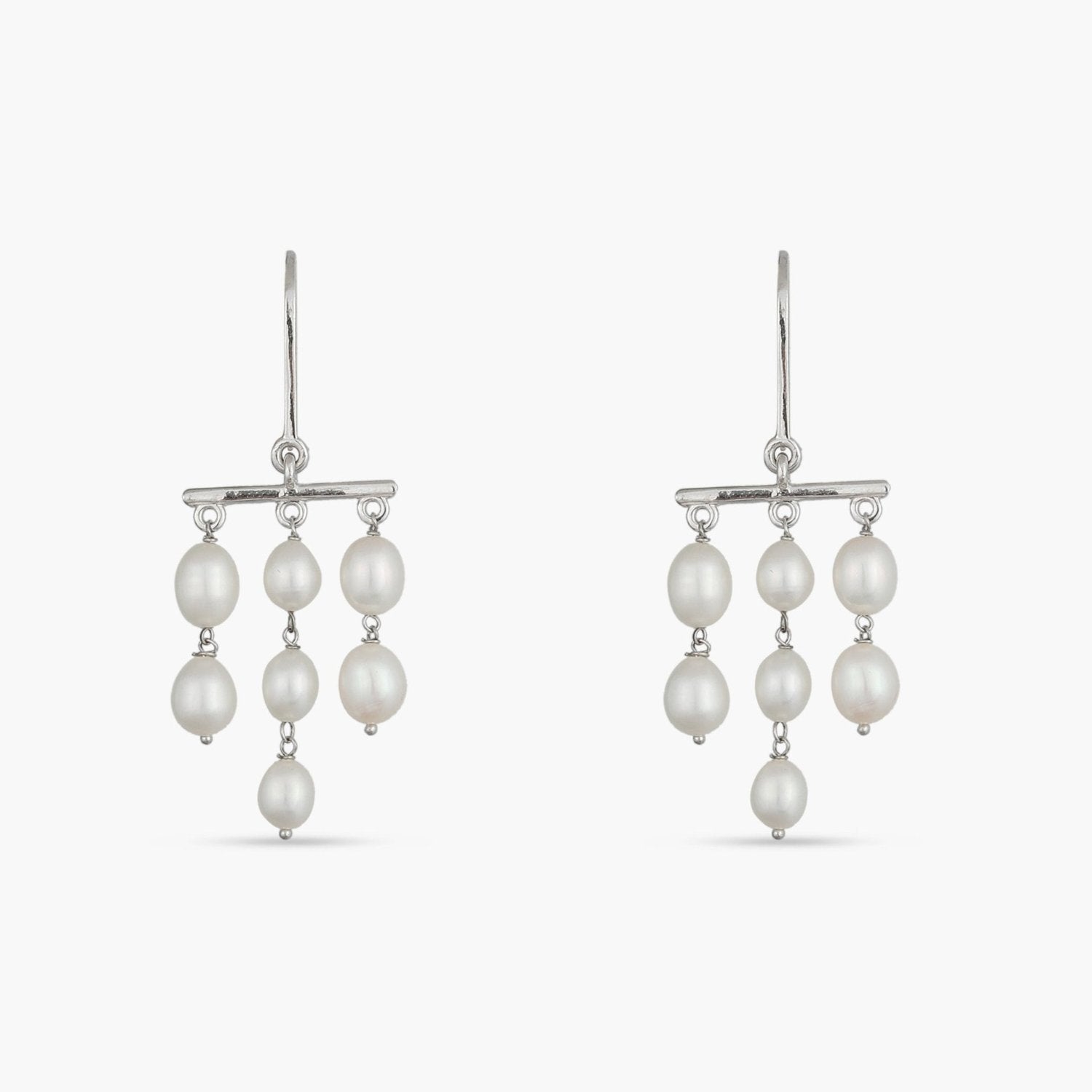 Luna Silver Drop Earrings