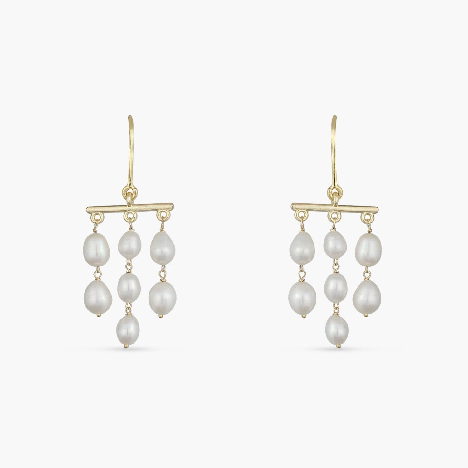 Luna Gold Plated Silver Drop Earrings