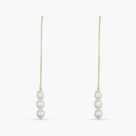 Cascade Gold Plated Silver Threader Earrings