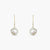 Classic Pearl Gold Plated Drop Silver Earrings