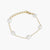 Celeste Studded Pearl Chain Gold Plated Silver Bracelet