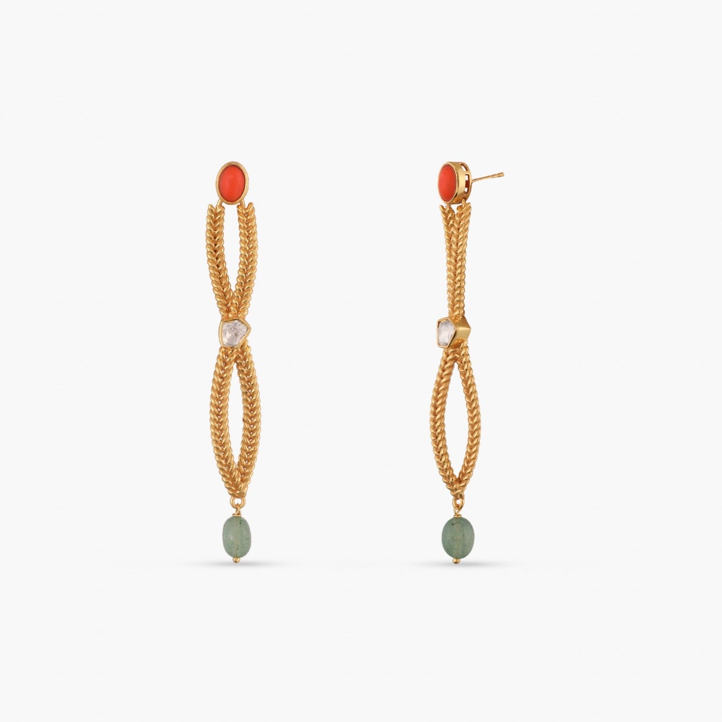 Oceanic weavers Braided Silver Drop Earrings