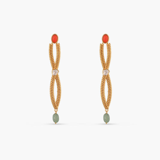 Oceanic weavers Braided Silver Drop Earrings