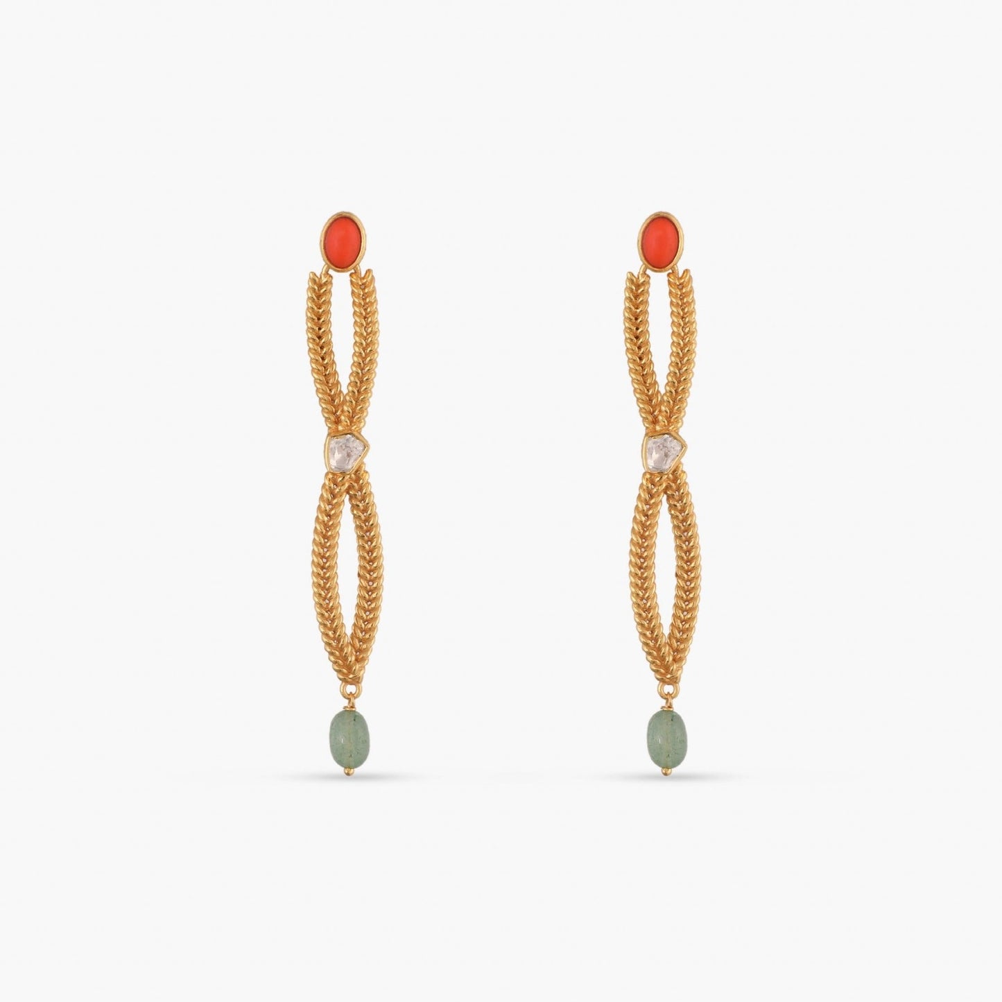Oceanic weavers Braided Silver Drop Earrings