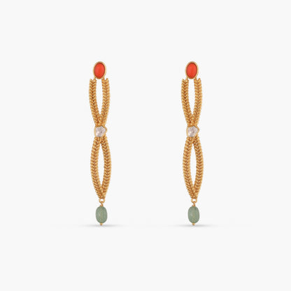 Oceanic weavers Braided Silver Drop Earrings