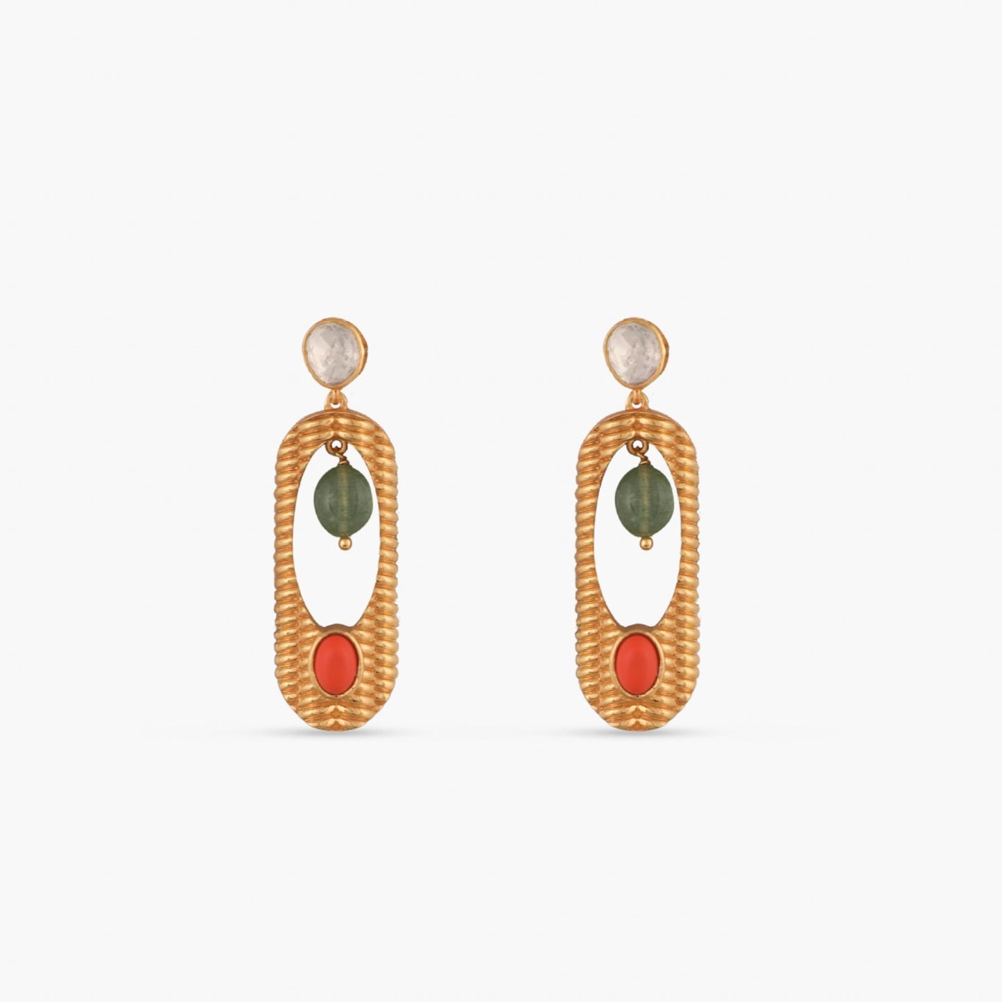 Oceanic Weavers Twine Textured Silver Drop Earrings
