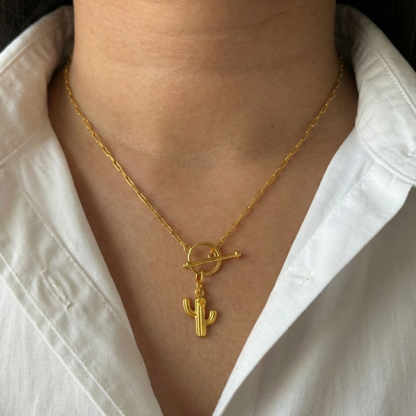 Wanderlust Cactus Silver Charm