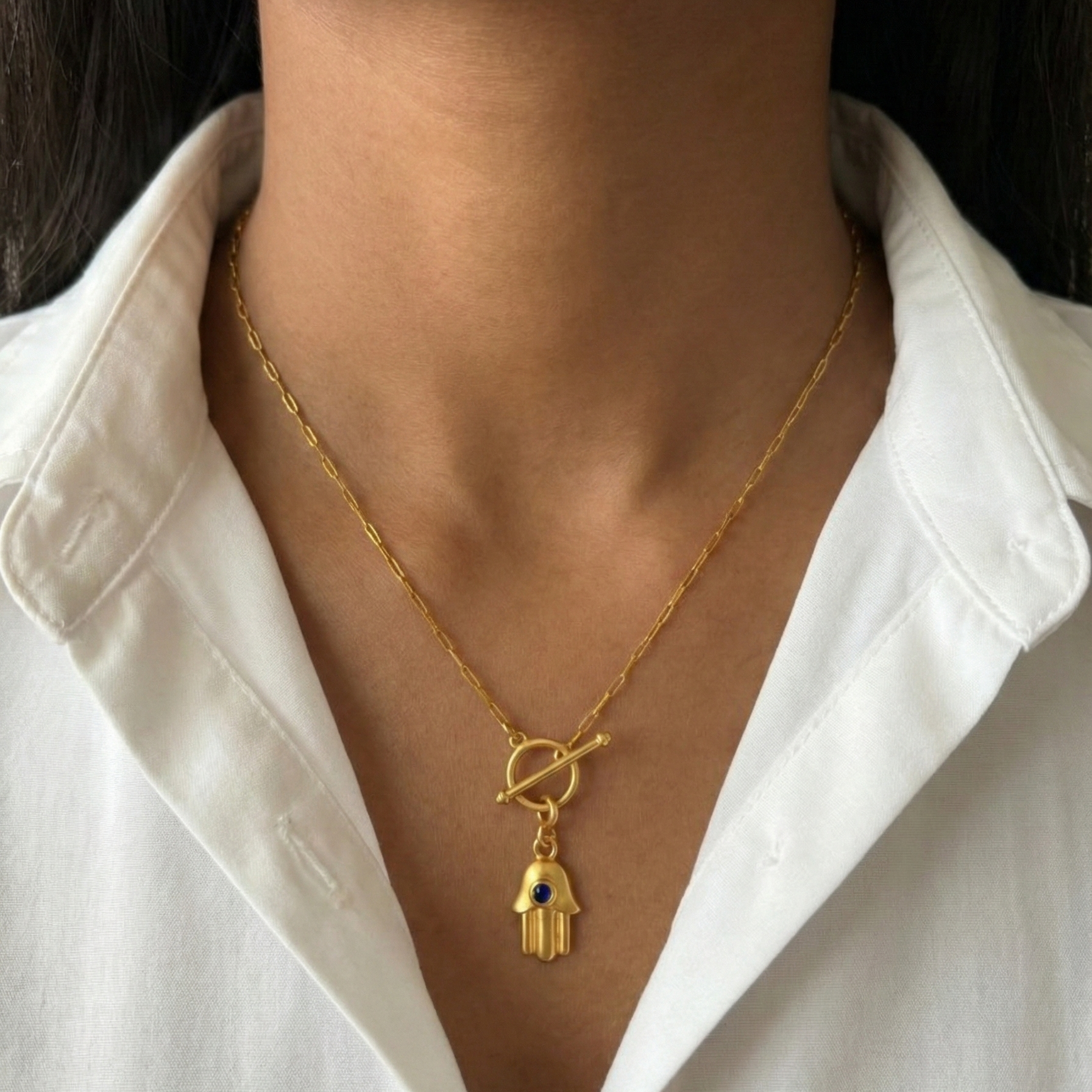 Mystical Hamsa Silver Charm