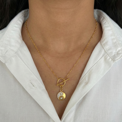 Yin Yang Silver Charm