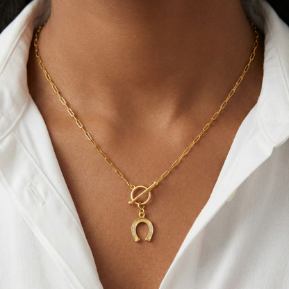 Lucky Horseshoe Silver Charm