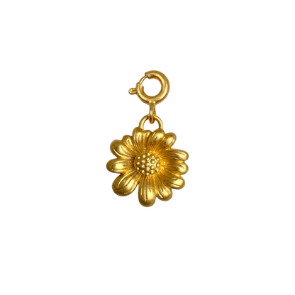 Golden Sunflower Silver Charm