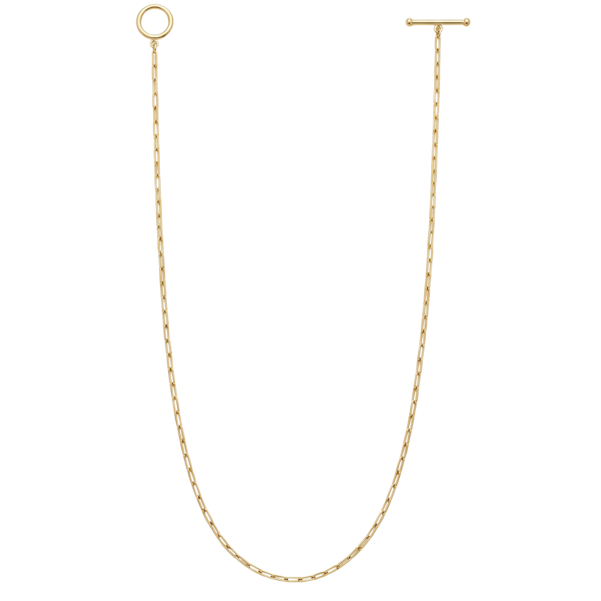 T Bar Toggle Link Silver Necklace