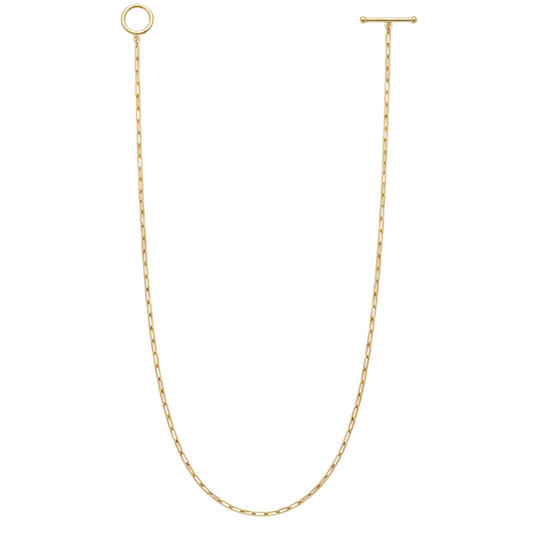 T Bar Toggle Link Silver Necklace