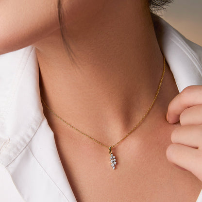 Lunea CZ Silver Pendant Necklace