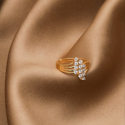 Aura Bold CZ Silver Ring