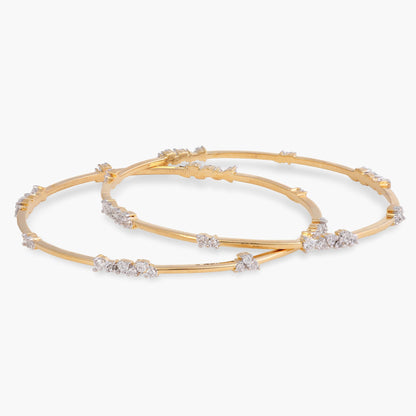 Classic Radiance CZ Silver Bangles